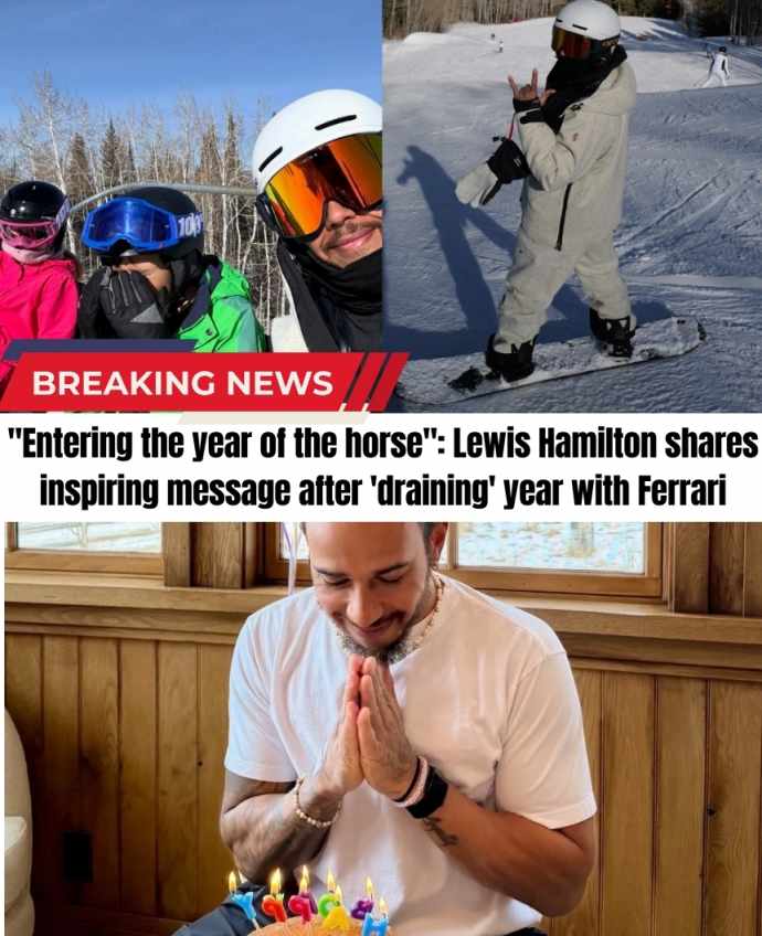 "Entering the year of the horse": Lewis Hamilton shares inspiring message after 'draining' year with Ferrari